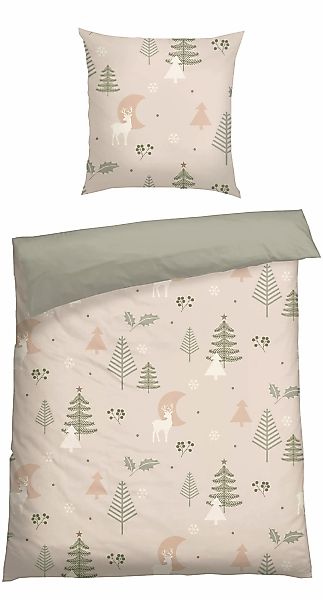 Schiesser Wendebettwäsche "Uma aus weicher Baumwolle im Nordic-Look" 2 Stk. günstig online kaufen