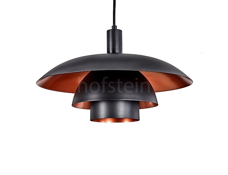 hofstein Hängeleuchte Hängelampe aus Metall in Schwarz/Kupfer, ohne Leuchtm günstig online kaufen