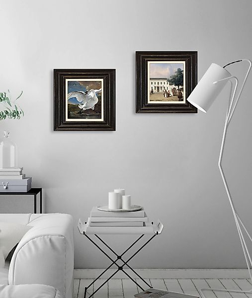 queence Leinwandbild »Schwan« Kunst   Schwanen Bilder   Tiere Premium-Leinw günstig online kaufen