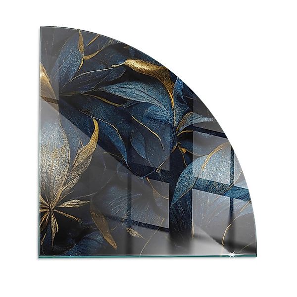 Tulup Glasplatte für Kamin Elegante Blätter in Textur Funkenschutzplatte au günstig online kaufen