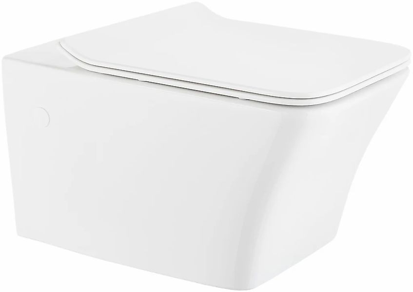 welltime Tiefspül-WC Trento eckig, wandhängend, Spülrandloses günstig online kaufen
