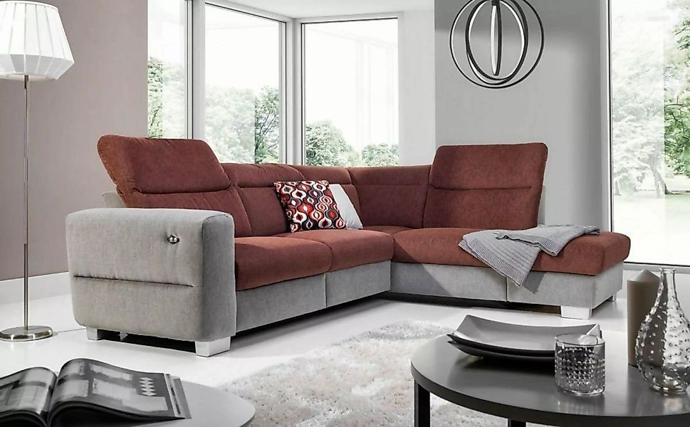 JVmoebel Ecksofa Elektrische Fußstütze Ecksofa Sofa Couch Polster Relax Cou günstig online kaufen