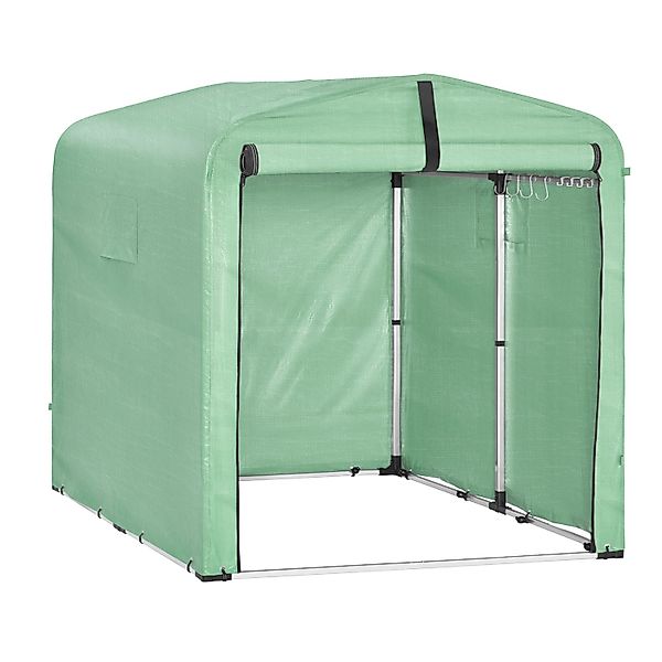 SoBuy Fahrradgarage für 2-4 Fahrräder Geräteschuppen mit UV-Schutz 159x165x günstig online kaufen