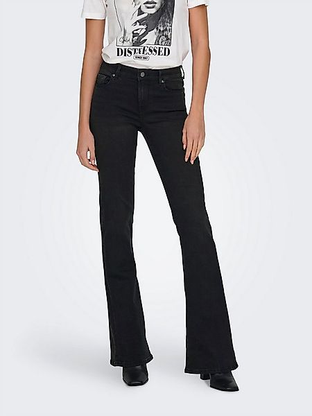 ONLY Bootcut-Jeans ONLLUSH MW RETRO FLARED DNM Materialmix, bootcut fit, Re günstig online kaufen