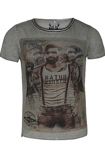 MarJo Trachtenshirt Trachtenshirt Herren - MARTIN - seagras, vintage weiß günstig online kaufen