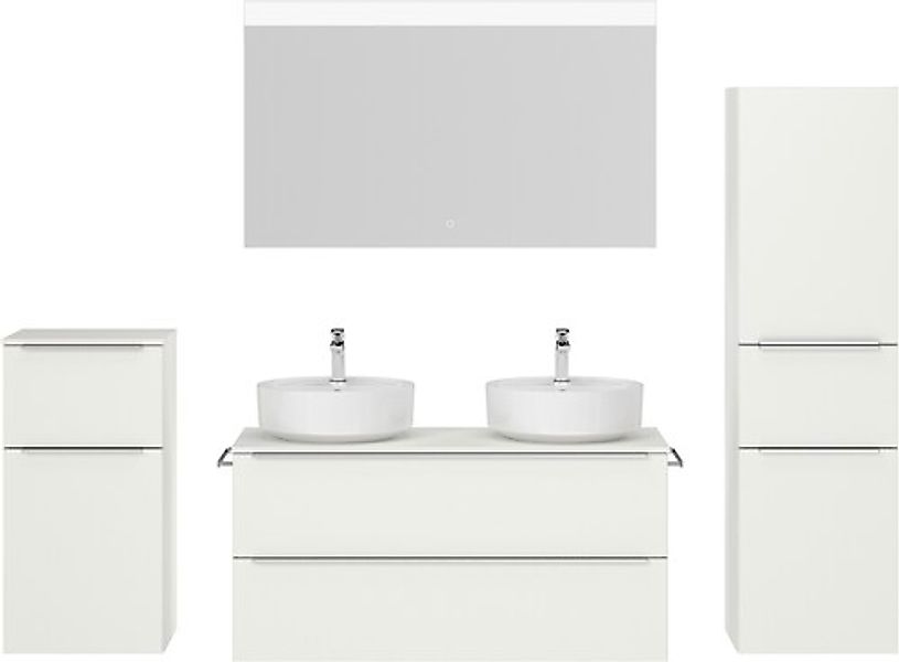 nobilia® Badmöbel-Set »Alvene« vormontiert, mit Soft-Close, 4 Stk. tlg. günstig online kaufen