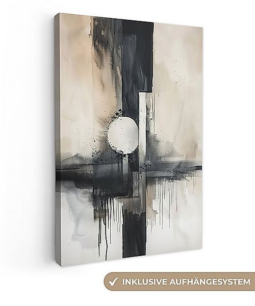 OneMillionCanvasses® Leinwandbild Abstrakt - Schwarz und Weiß - Farbe - Mod günstig online kaufen