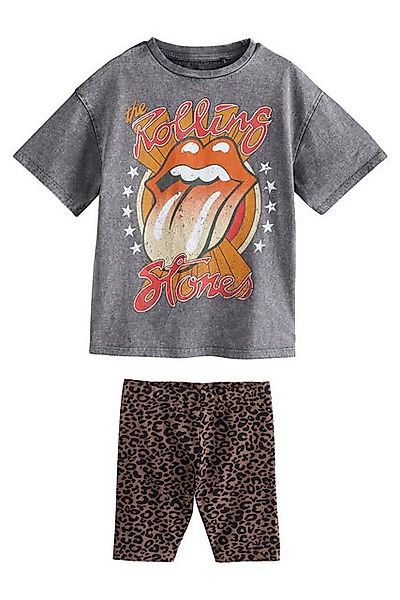 Next T-Shirt & Shorts Rolling Stones Oversized T-Shirt und Radlershorts (2- günstig online kaufen