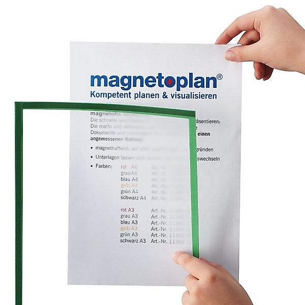 magnetoplan® Hängevitrine Magnetofix Sichtfenster grün DIN A3 5St (1-St) günstig online kaufen