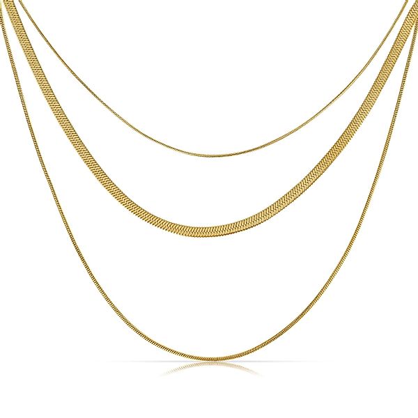 Made by Nami Schlangenkette Gold Mehrreihig günstig online kaufen