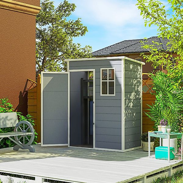 Outsunny Gerätehaus Gartenschuppen aus Kunststoff, BxT: günstig online kaufen