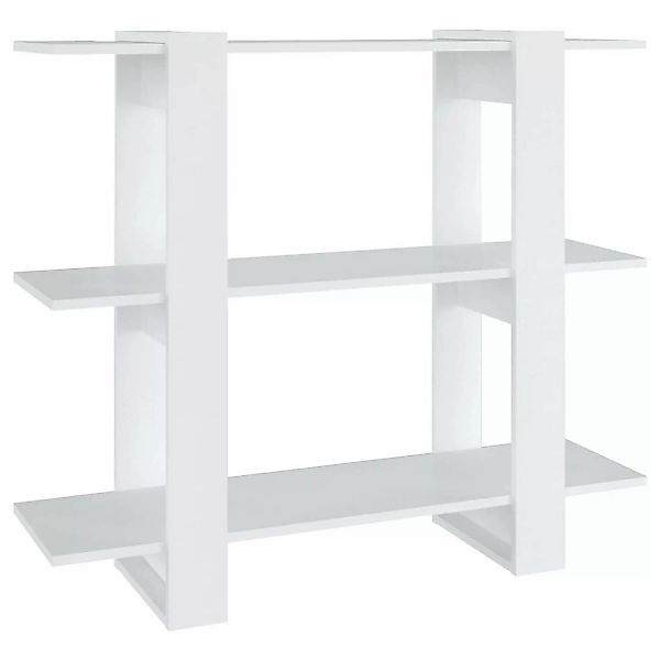vidaXL Bücherregal Bücherregal/Raumteiler Weiß 100×30×87 cm, günstig online kaufen