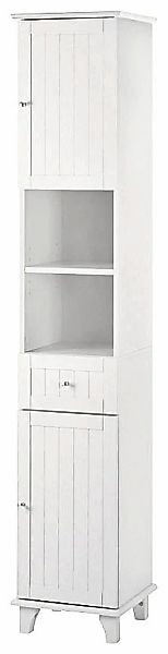 welltime Hochschrank "Venezia Landhaus" Badmöbel, aus massiver Kiefer, 2 Tü günstig online kaufen