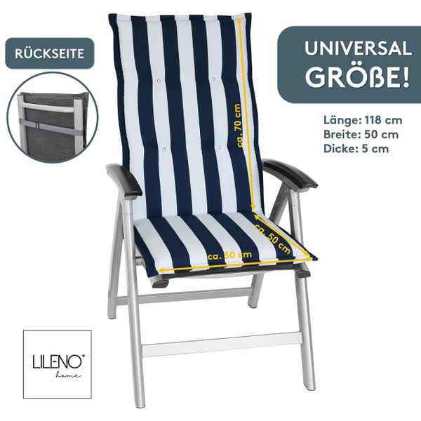 LILENO HOME Hochlehnerauflage Gartenstuhl Auflage, bequeme günstig online kaufen