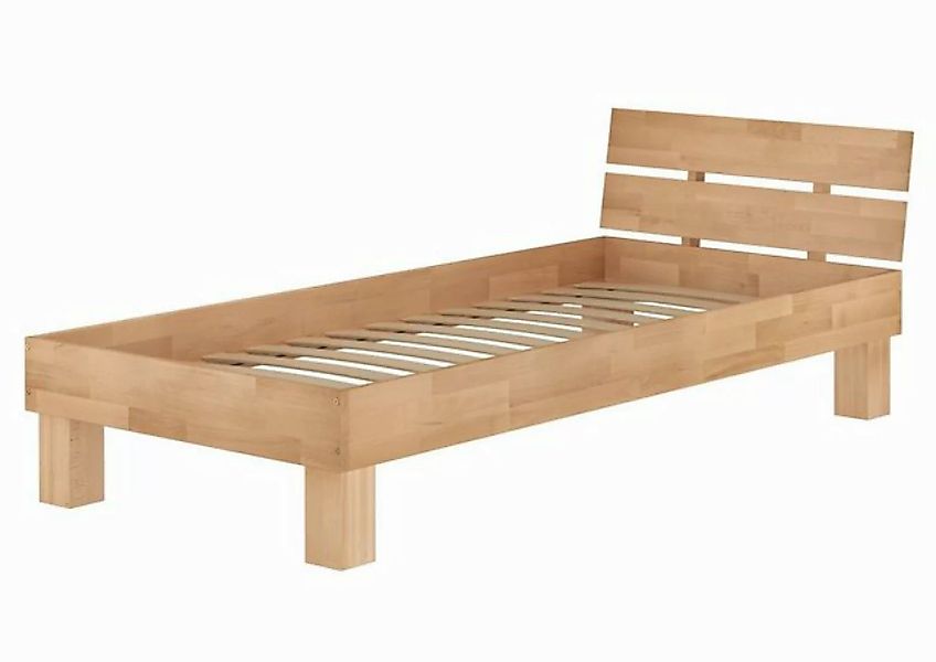 ERST-HOLZ Bett Massivholzbett Buche 100x200 mit Federleisten, Buchenholzfar günstig online kaufen