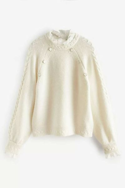Next Stehkragenpullover Lagenlook-Pullover mit Stehkragen und Knopfleiste ( günstig online kaufen