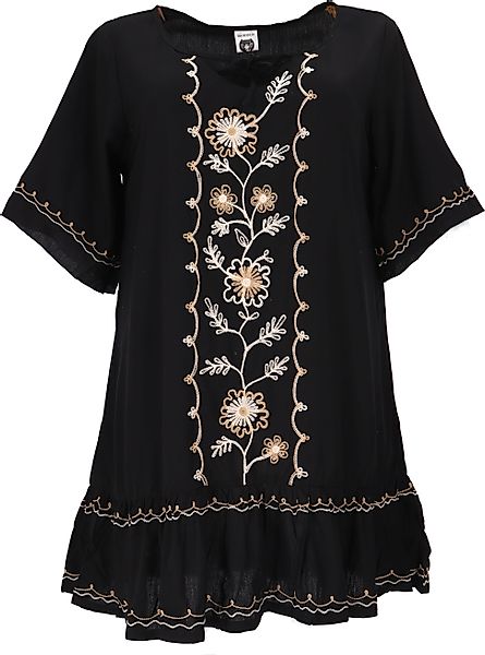 Guru-Shop Midikleid Bestickte Hippie Tunika, Boho günstig online kaufen