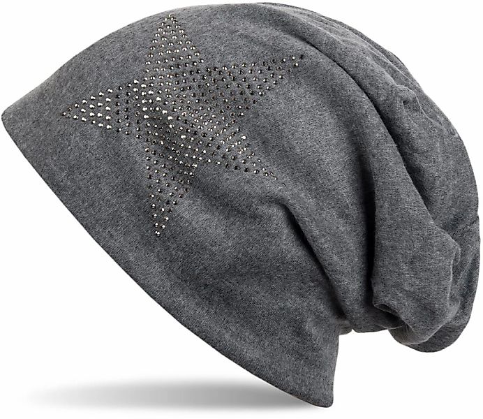 styleBREAKER Beanie "Warme Beanie Mütze mit Strass Stern" 1 Stk. günstig online kaufen