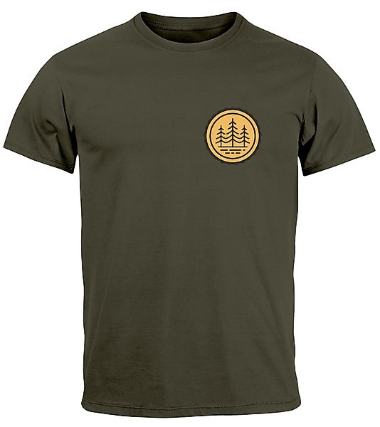 Neverless Print-Shirt Herren T-Shirt Wald Bäume günstig online kaufen