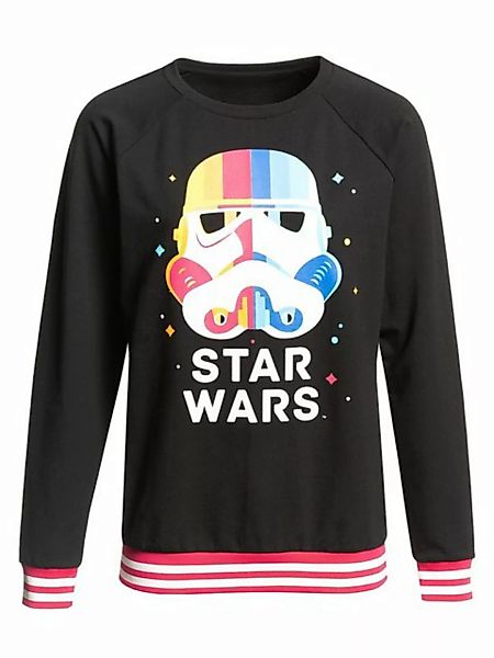 Star Wars Stormtrooper Stripes Damen Sweatshirt schwarz günstig online kaufen