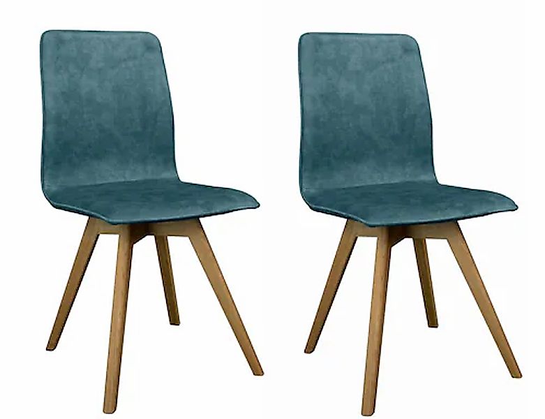 andas Esszimmerstuhl »Rania«, (Set), 2 St., Samtvelours, Massivholzgestell, günstig online kaufen