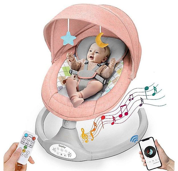 MECO Babywippe elektrische Babyschaukel Bluetooth Musik, mit Schwung in 5 G günstig online kaufen