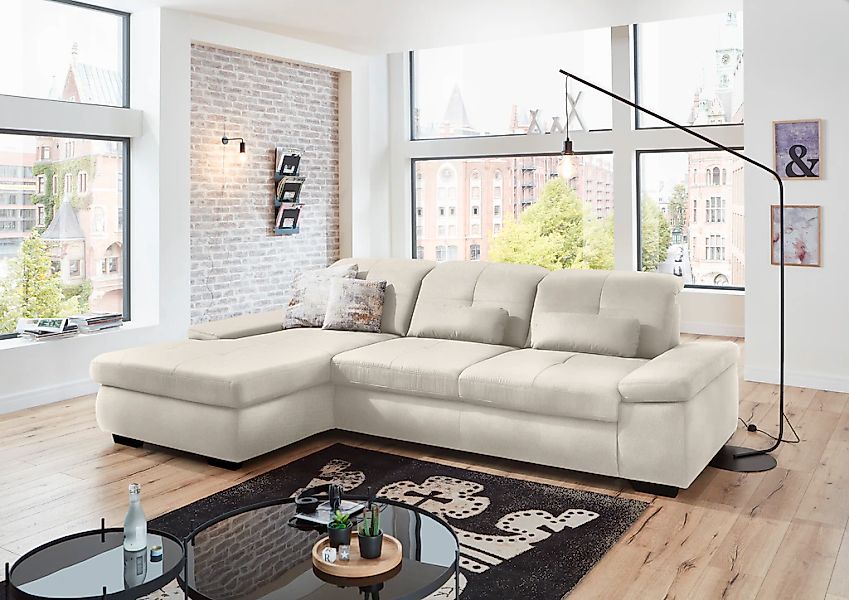 Die PlanBar Ecksofa "MP-IN16012 L-Form, mit Federkern-Polsterung", inkl. Si günstig online kaufen