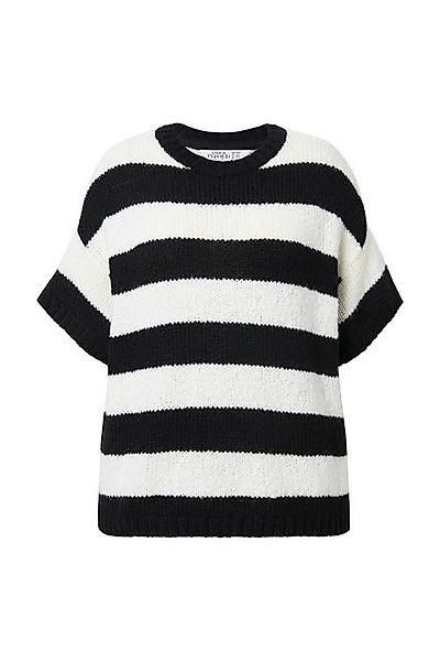 Studio Untold Strickpullover Pullover Oversize Shape Streifen Halbarm günstig online kaufen