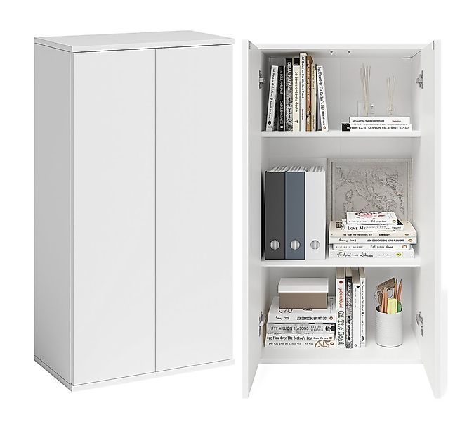 Bellamio Mehrzweckschrank Ais mit Push-to-Open Türen (110 cm hoch) Aktensch günstig online kaufen