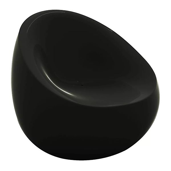 Vondom - Stones Gartensessel - schwarz/glänzend/BxTxH 88x81x78cm günstig online kaufen