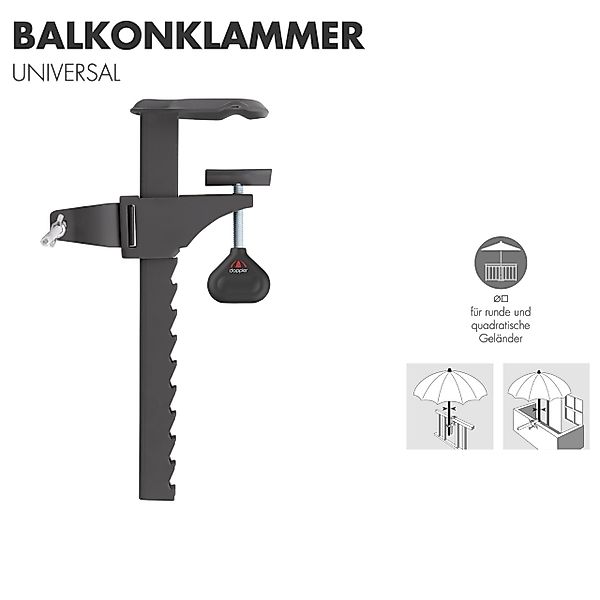 doppler® Sonnenschirm Doppler Balkonklammer Universal Schirmstock günstig online kaufen