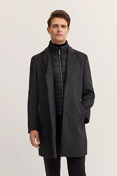 bugatti Kurzmantel "Flexcity Stretch" mit Glencheck-Karo und Westen-Einsatz günstig online kaufen