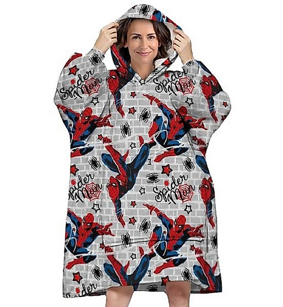 Spiderman Poncho - Bequemer Überwurf mit Kapuze für Erwachsene in Einheitsg günstig online kaufen