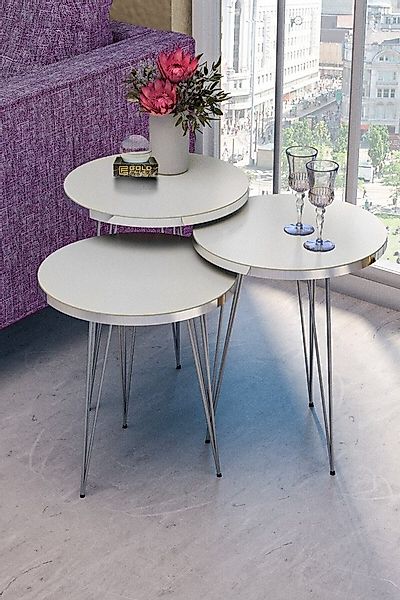 en.casa Couchtisch (3-St), platzsparendes Satztisch-Set 89322048 günstig online kaufen