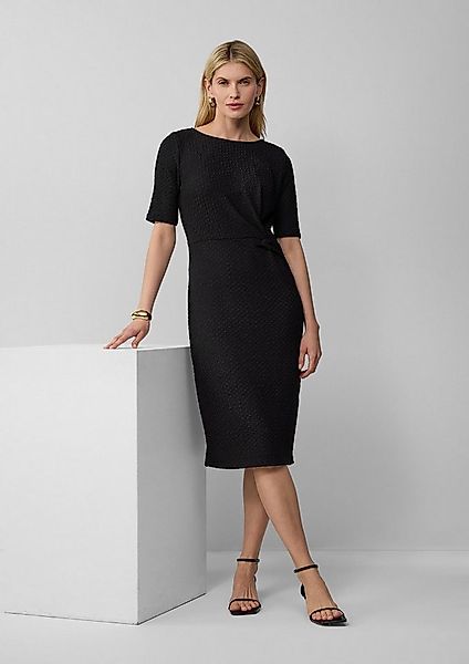 s.Oliver Minikleid Kleid Strukturiertes Slim-Fit-Kleid mit Knotendetail günstig online kaufen