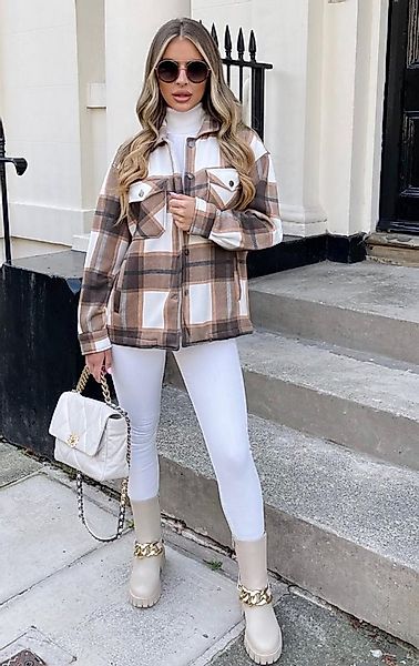 Worldclassca Flanellbluse Worldclassca Oversized Karo Hemd Hemdjacke Karier günstig online kaufen