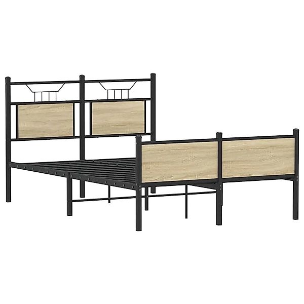 vidaXL Bettgestell ohne Matratze Sonoma-Eiche 120x200 cm Holzwerkstoff 4106 günstig online kaufen