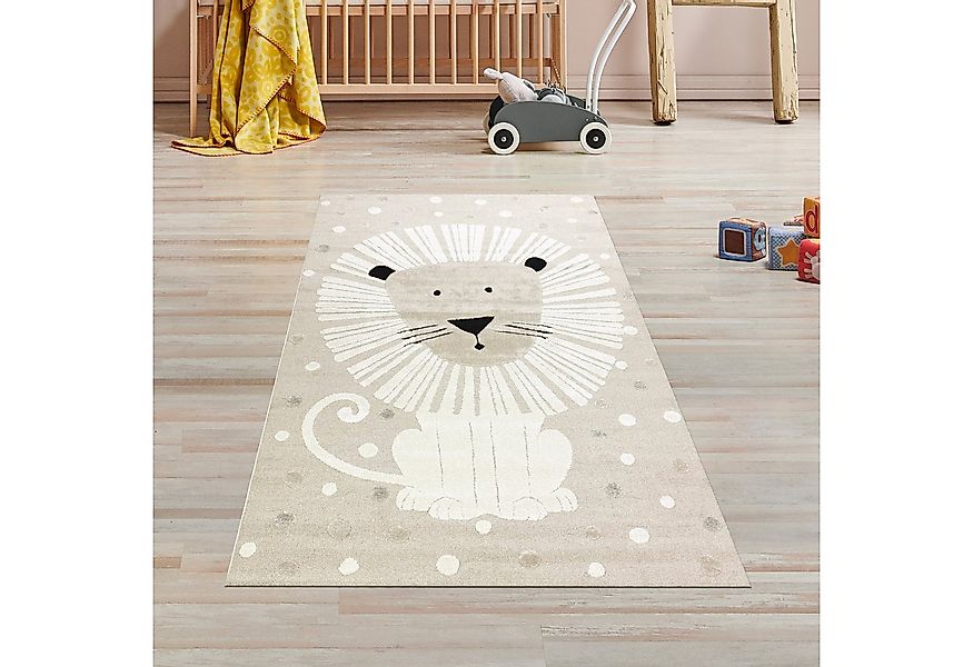 TeppichHome24 Kinderteppich Spielezimmer Teppich Kinderzimmer 3d-Effekt Löw günstig online kaufen