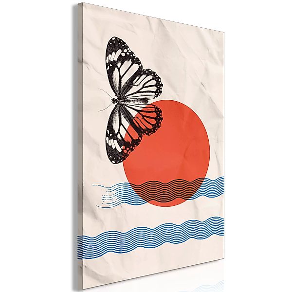 Wandbild - Butterfly and Sunrise (1 Part) Vertical günstig online kaufen