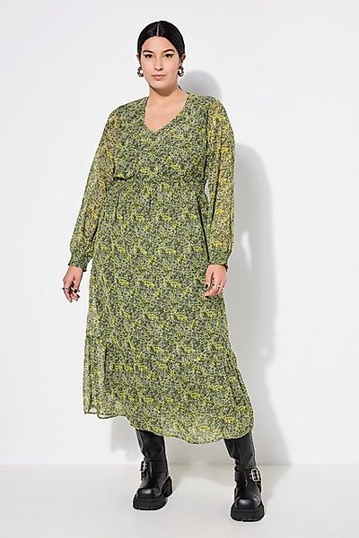 Studio Untold Maxikleid Maxikleid A-Line Flower Print Wrap-Effekt günstig online kaufen