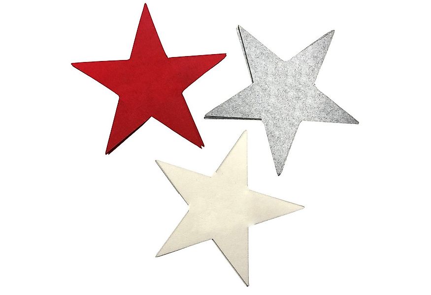 Annastore Platzset 12 x Filzsterne Filzdeko Sterne Weihnachten Filzunterlag günstig online kaufen