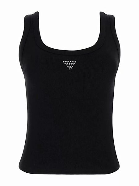 Guess T-Shirt Damen Tanktop TRIANGLE BLING RIB TANK (1-tlg) günstig online kaufen