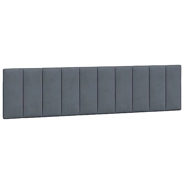 vidaXL Kopfteil-Kissen Hanko Dunkelgrau 200 cm Samt 374690 günstig online kaufen