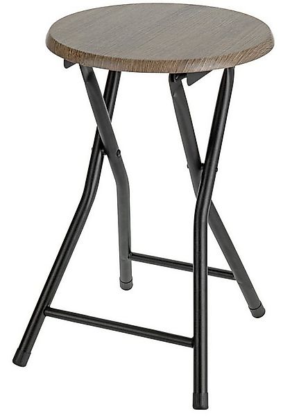 Spetebo Sitzhocker Holz Metall Klapphocker - 47 x 33 cm, Klapp Stuhl Sitz H günstig online kaufen
