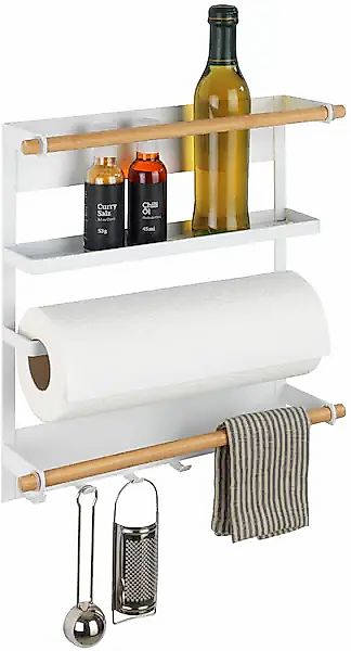 WENKO Küchenregal »Modell Magna«, magnetisches Regal mit Küchenrollenhalter günstig online kaufen