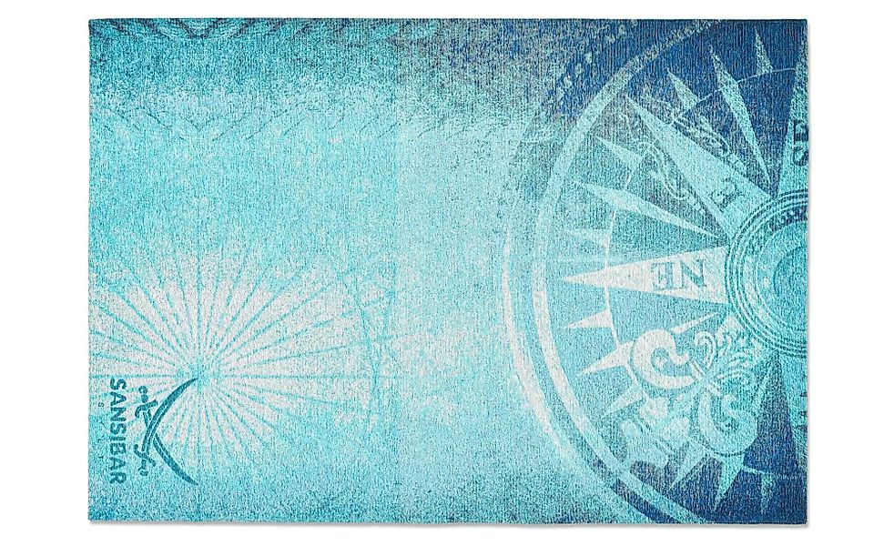 SANSIBAR Sylt Webteppich  Keitum ¦ blau ¦ Baumwolle ¦ Maße (cm): B: 80 H: 0 günstig online kaufen