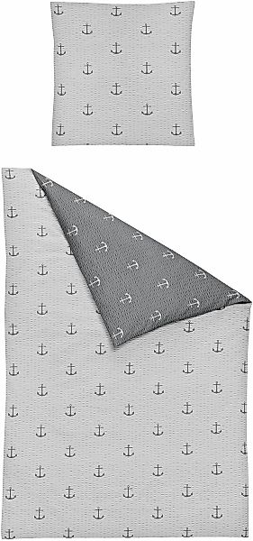 BIERBAUM Bettwäsche "3548" 2 Stk. tlg. Seersucker, 100 % Baumwolle, pflegel günstig online kaufen