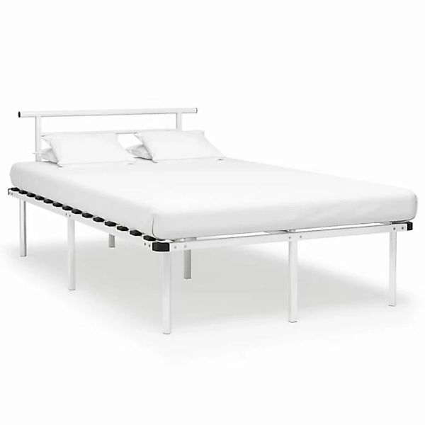furnicato Bett Bettgestell Weiß Metall 120x200 cm günstig online kaufen