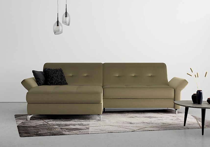 Home affaire Ecksofa "Maredo L-Form" Federkern, wahlweise auch mit Kopfteil günstig online kaufen