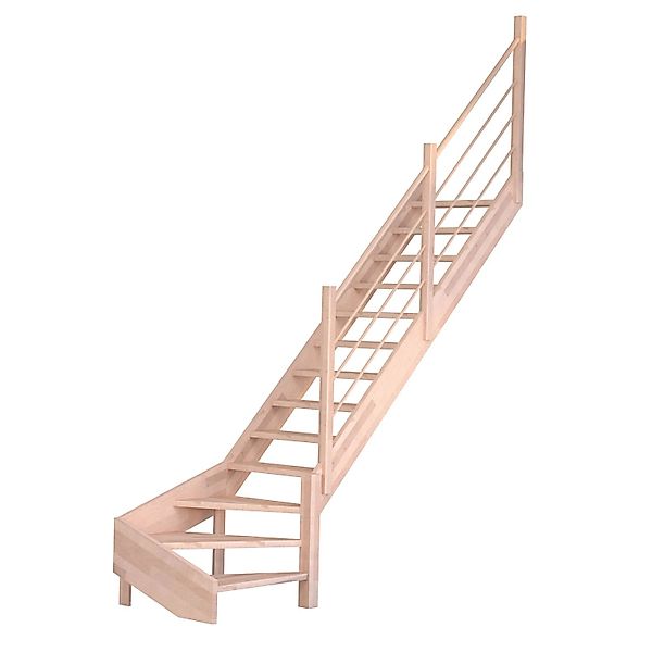 Treppe Mykonos Pro Buche Gewendelt R 90 cm Holz-Design-Geländer FSC® günstig online kaufen